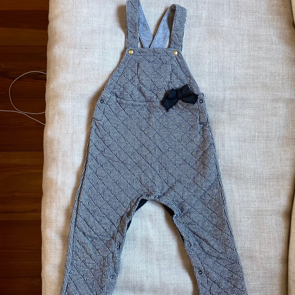 Petit Bateau quilted overalls